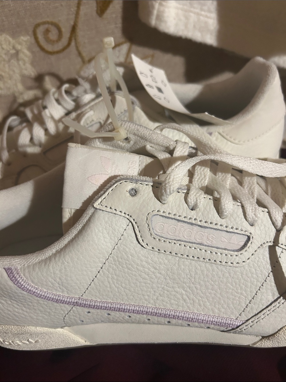 Adidas Classic Women's Low-Top Leather Sneakers in Off-White